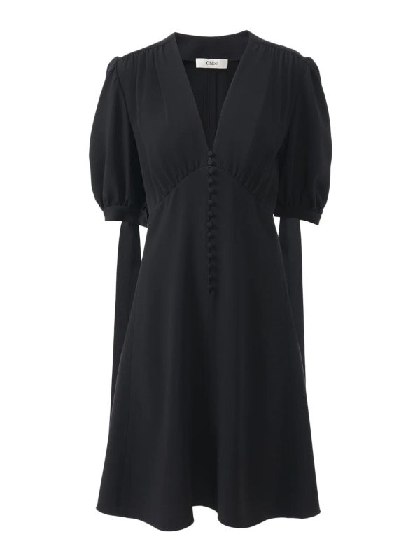 A-LINE DRESS IN CRPE - Chloe` - Woman
