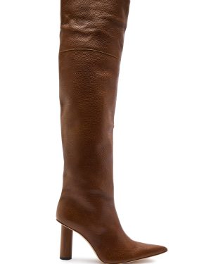 A.W.A.K.E Mode Maya 90 Leather Over-the-knee Boots - Brown - 40 (IT40 / UK7)