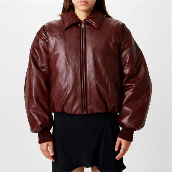 ACNE STUDIOS Coated Bomber Jacket - Red
