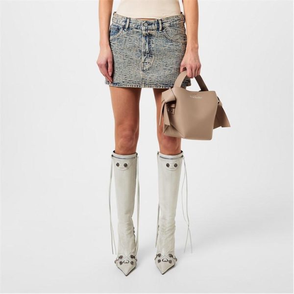 ACNE STUDIOS Monogram Denim Mini Skirt - Blue