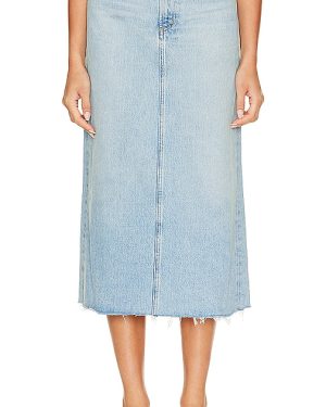 AGOLDE Della Skirt in Denim-Light. Size 26, 28, 31, 34.