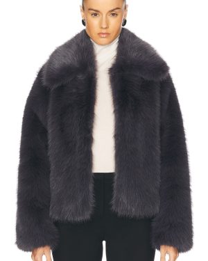 AGOLDE Maren Coat in Shade - Charcoal. Size L (also in M, S).
