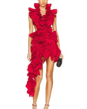 AKNVAS Olive Mini Dress in Red - Red. Size 0 (also in 2, 6, 8).