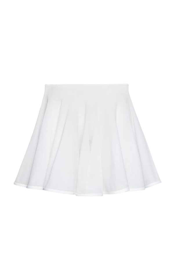 ALAA - Cotton Skater Mini Skirt - White - FR 36 - Moda Operandi