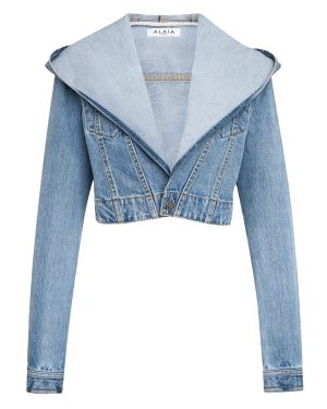 ALAA - Hooded Denim Jacket - Light Wash - FR 40 - Moda Operandi