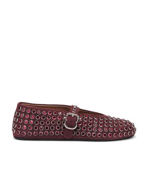 ALAÏA Ballet Flat in Rouge Grenat - Red. Size 38 (also in 41).