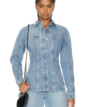 ALAÏA Denim Jacket in Bleu Clair - Denim-Light. Size 34 (also in ).
