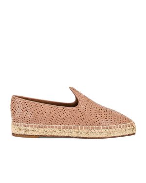 ALAÏA Flat Espadrilles in Chair - Blush. Size 37 (also in 38, 39).