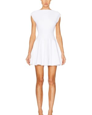 ALAÏA Skater Dress in Blanc - White. Size 38 (also in ).