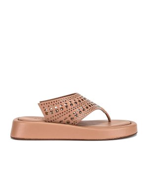 ALAÏA Vienne Thong Platform Sandals in Chair - Mauve. Size 39 (also in 40, 41).