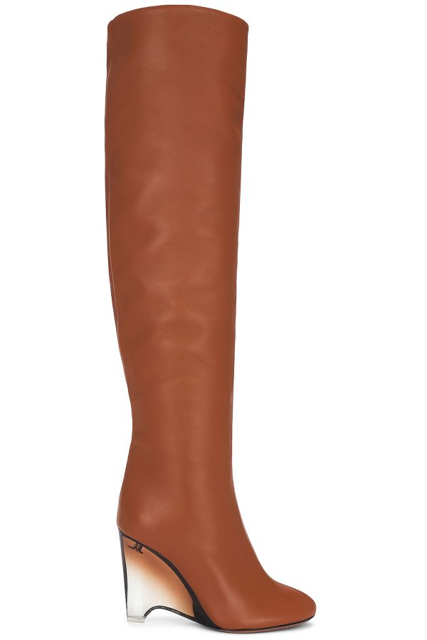 ALAÏA Wedge Boots 100 in Cognac - Rust. Size 36 (also in ).