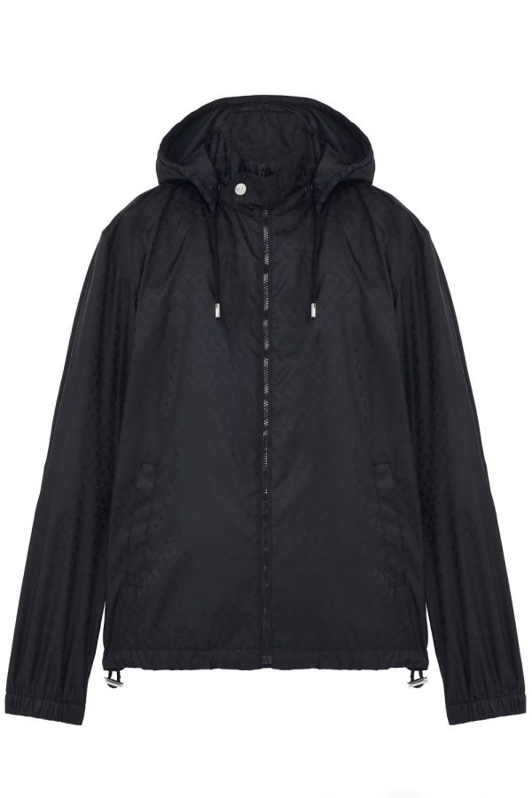 ALEXANDER MCQUEEN SKULL JACQUARD WINDBREAKER Size: 50, colour: BLACK