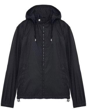 ALEXANDER MCQUEEN SKULL JACQUARD WINDBREAKER Size: 50, colour: BLACK