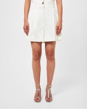 ALEXANDER MCQUEEN Tailored Midi Skirt - Cream