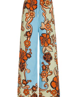 ALMAIS - Ondine Printed Organic Cotton Wide-Leg Pants - Multi - AU 6 - Moda Operandi