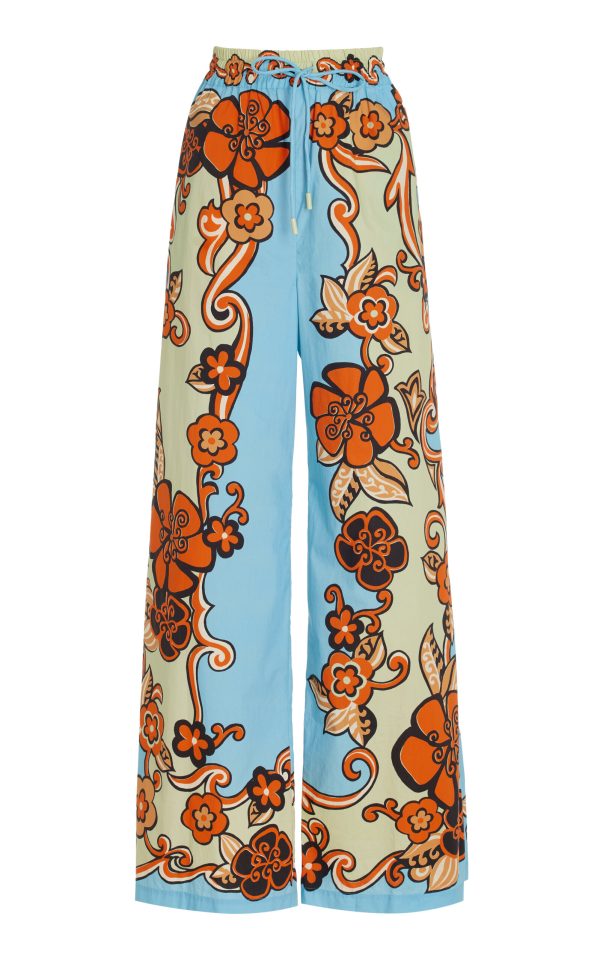 ALMAIS - Ondine Printed Organic Cotton Wide-Leg Pants - Multi - AU 6 - Moda Operandi