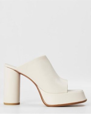 AMBUSH Platform Mules - White