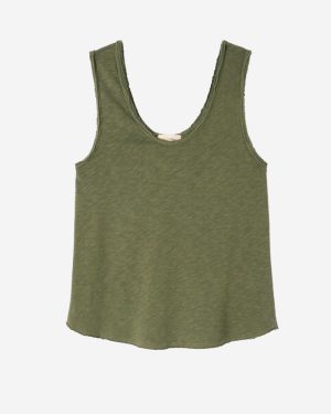 AMERICAN VINTAGE_Green cotton tank top_Green_S_Women