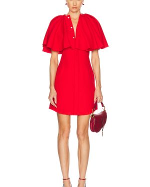 AMI Paris Shirt Dress in Poppy - Red. Size 34 (also in 36, 38, 40).