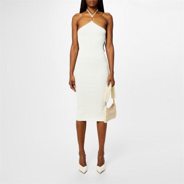AMIRI Knitted Midi Dress - White
