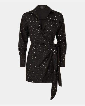 AX Paris Paris Wrap Mini Dress - Black