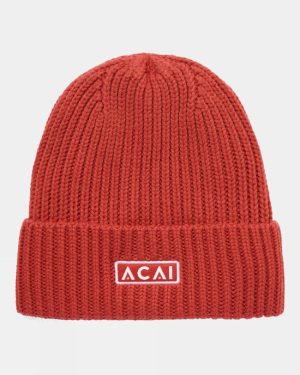 Acai Womens Merino Beanie - Orange