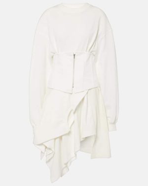 Acne Studios Asymmetric cotton jersey corset dress