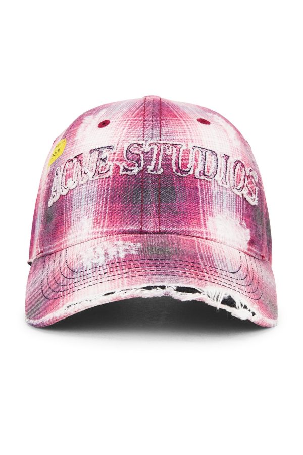 Acne Studios Baseball Hat in Red & Blue - Red. Size all.