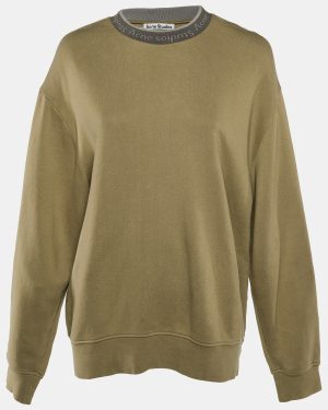 Acne Studios Beige Cotton Knit Sweatshirt S
