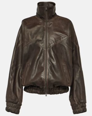 Acne Studios Letty leather bomber jacket