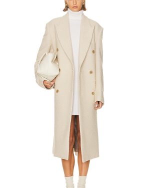 Acne Studios Long Coat in Warm White - Cream. Size 42 (also in ).