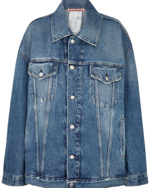 Acne Studios Oversized Distressed Denim Jacket - Blue - XS/S (UK6-8 /xs)