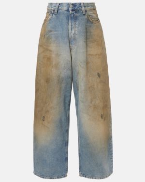 Acne Studios Penicillin distressed mid-rise wide-leg jeans