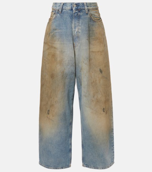 Acne Studios Penicillin distressed mid-rise wide-leg jeans