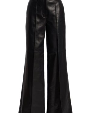 Adam Lippes - Deeda Mid-Rise Leather Wide-Leg Pants - Black - US 14 - Only At Moda Operandi