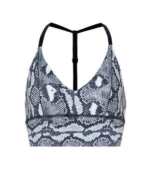 Adam Selman Sport Snake-print sports bra