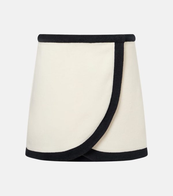Adriana Degreas Cotton-blend wrap skirt