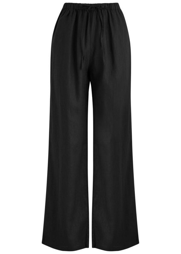 Aexae Straight-leg Linen Trousers - Black - XS (UK6 /xs)