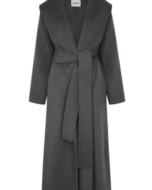 Aexae Wool-blend Wrap Coat - Grey - S (UK8-10 / S)