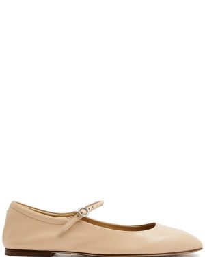 Aeyde Uma Leather Ballet Flats - Peach - 40 (IT40/ UK7)