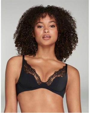 Agent Provocateur BRIGETTE Padded High Apex Underwired Bra - Black