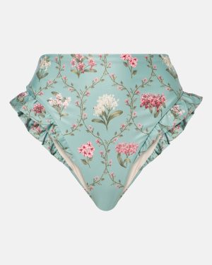 Agua by Agua Bendita Jengibre floral ruffled bikini bottoms