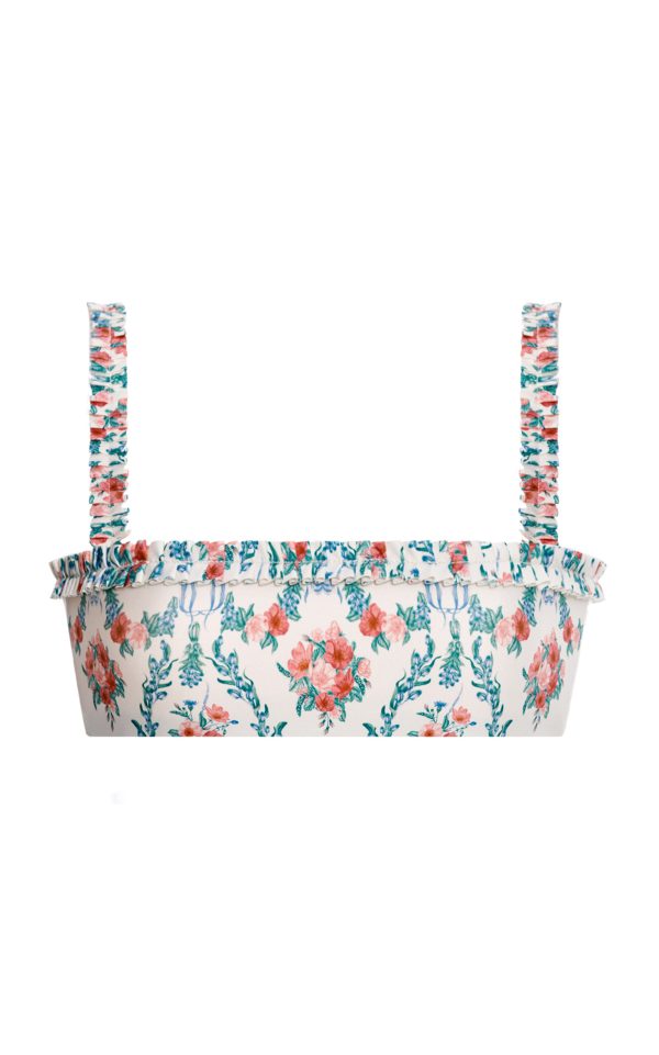 Agua by Agua Bendita - Olmo Printed Bikini Top - Floral - XL - Moda Operandi