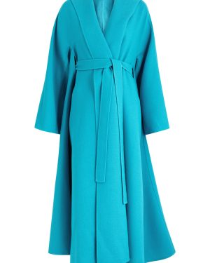 Alaa Cape-effect Wool-blend Coat - Turquoise - 36 (UK8 / S)