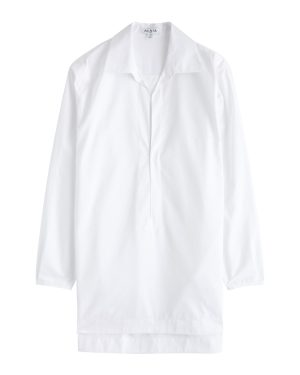 Alaa Cotton-poplin Mini Tunic Dress - White - 40 (UK12 / M)