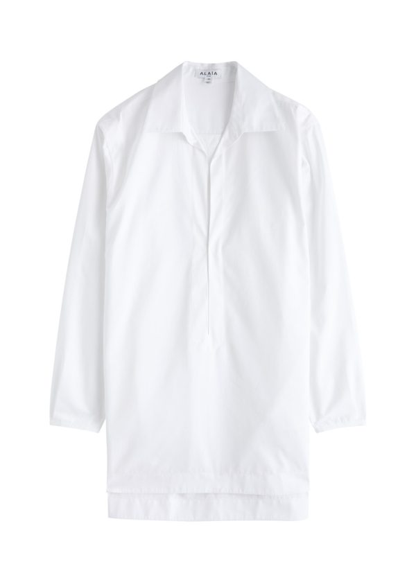 Alaa Cotton-poplin Mini Tunic Dress - White - 40 (UK12 / M)