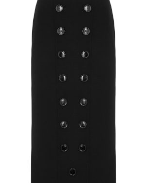 Alaa Stretch-wool Midi Skirt - Black - 36 (UK8 / S)