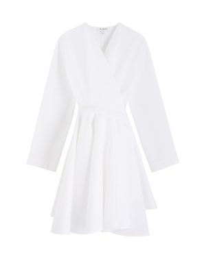 Alaa Wrap Crepe Mini Dress - White - 34 (UK6 / XS)
