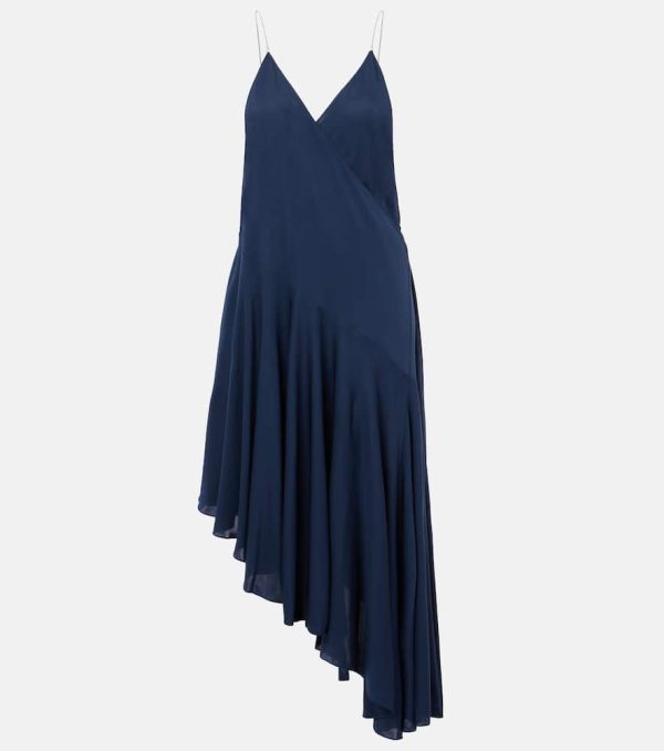 Alaia Asymmetric jersey slip dress