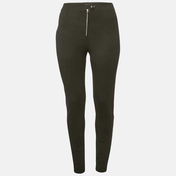Alaia Black Stretch Gabardine High Waist Leggings XS
